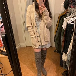 Cream knit cardigan